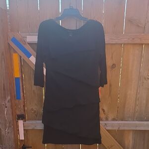 White House Black Market Black Layered Dress